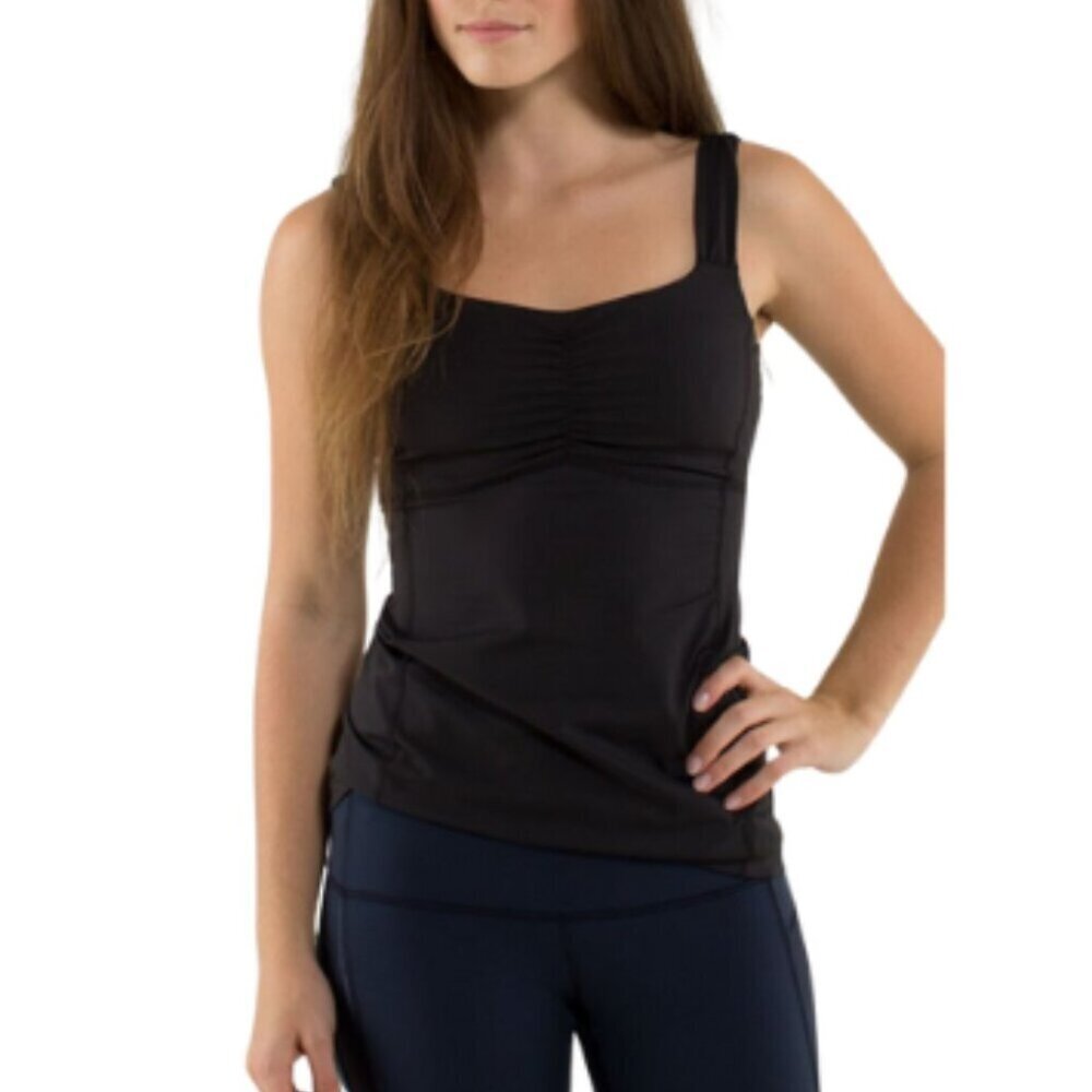 Lululemon Womens 8 Aria Tank II In Black Top